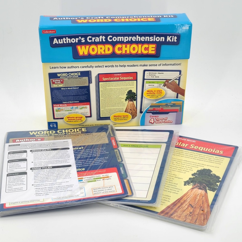 Lakeshore Author's Craft Comprehension Kit WORD CHOICE EE446 Grades 4-5